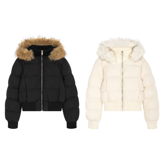 ファー付きパファージャケット/2color/cm0087