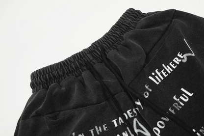 アルファベットプリントルーズパンツ/2color/cm0067