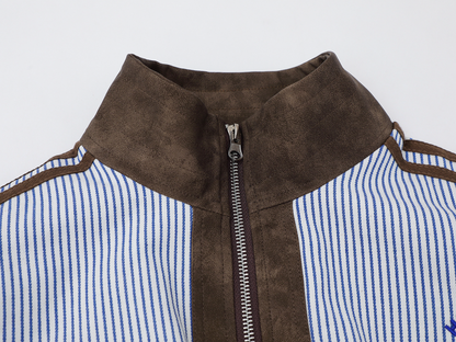 ストライプラインデザイン切り替えジャケット/cm0046