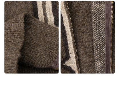 クロスロゴデザインジップアップニット/2color/cm0143