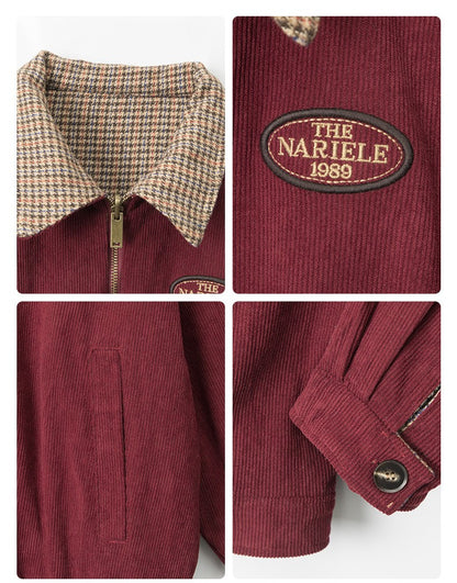 リバーシブル/コントラスト チェック柄 ヴィンテージジャケット/2color/cm0060