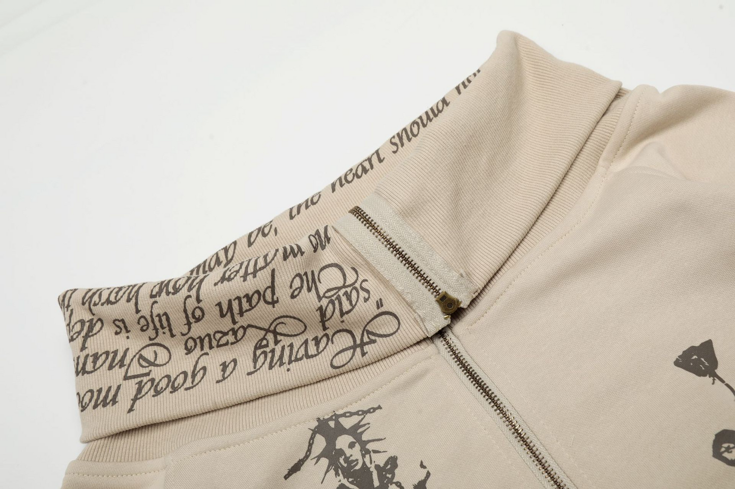 ジップアッププリントスウェット/2color/cm0089