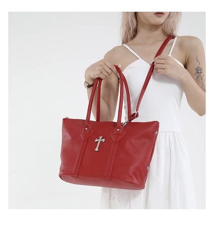 クロスアクセサリー付き2wayショルダーバッグ/6color/cm0110