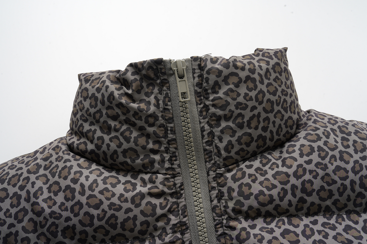 レオパードプリントパターンルーズパファージャケットcm0136
