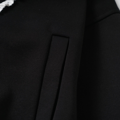 レースラインフード付きジップアップパーカー/2color/cm0133