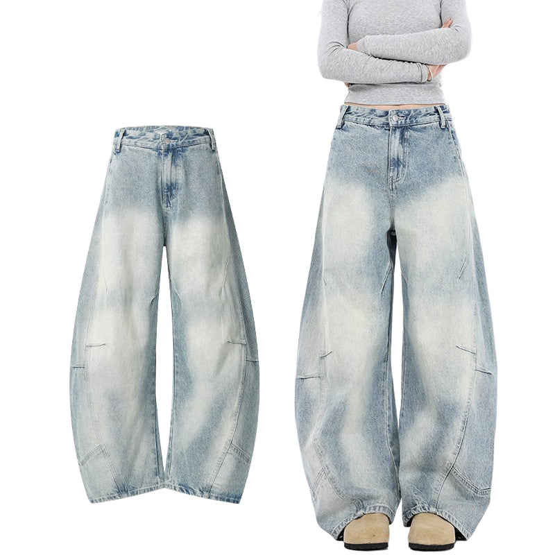 ウォッシュドワイドレッグデニムパンツ/cm0115