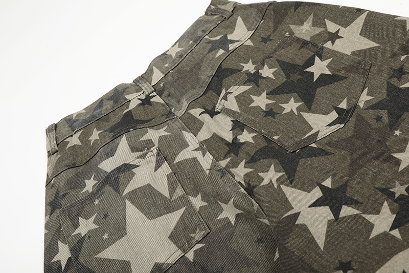 スターカモフラージュ柄ワイドレッグパンツ/cm0150