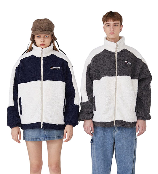 バイカラーワンポイントロゴボアジャケット/2color/cm0122