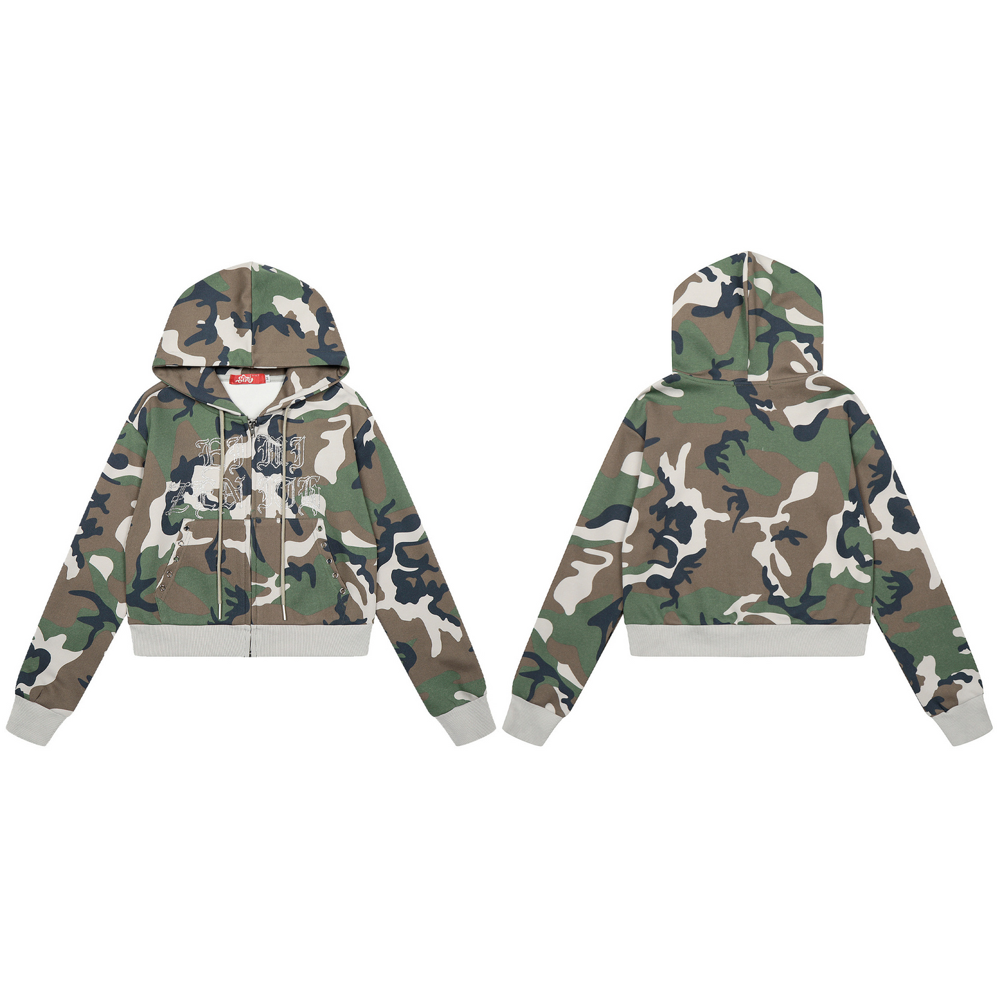 カモフラージュフード付きスウェットパーカー/cm0131