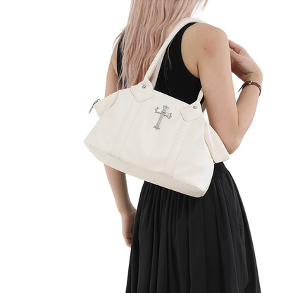 クロスアクセサリー付き2wayショルダーバッグ/6color/cm0110