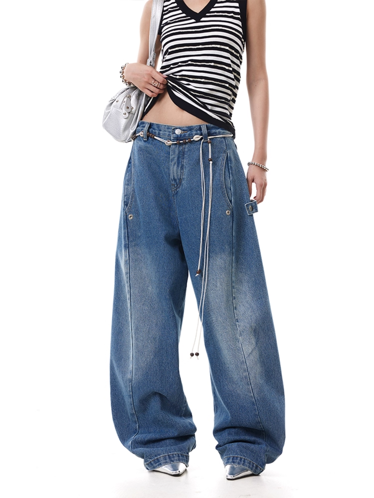 ワイドウォッシュドデニムパンツcm0009