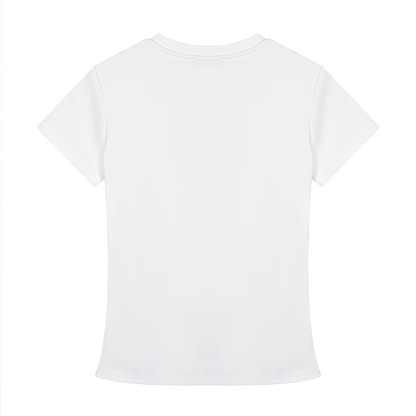 2color/ハートデザインアップルプリントTシャツ/cm0221