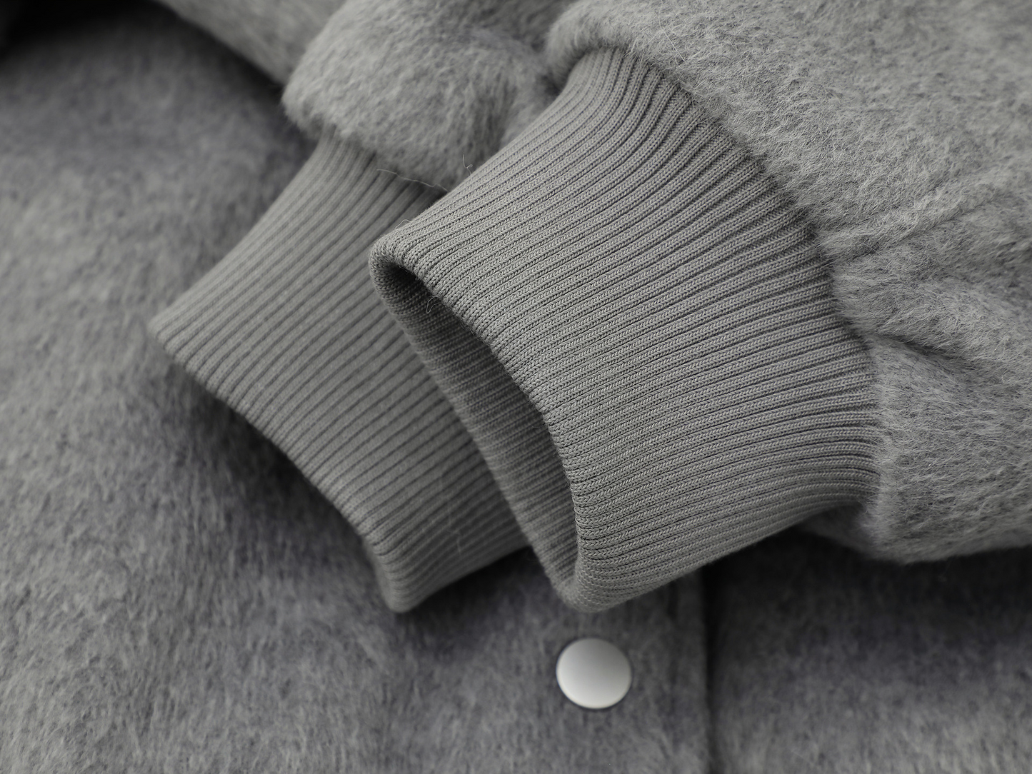 リボンデザインフェイクファーフードジャケット/2color/cm0002