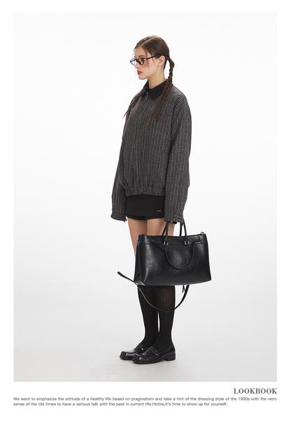 リバーシブル/コントラスト チェック柄 ヴィンテージジャケット/2color/cm0060