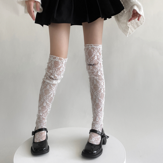 2color/シースルーレースソックス/cm0215