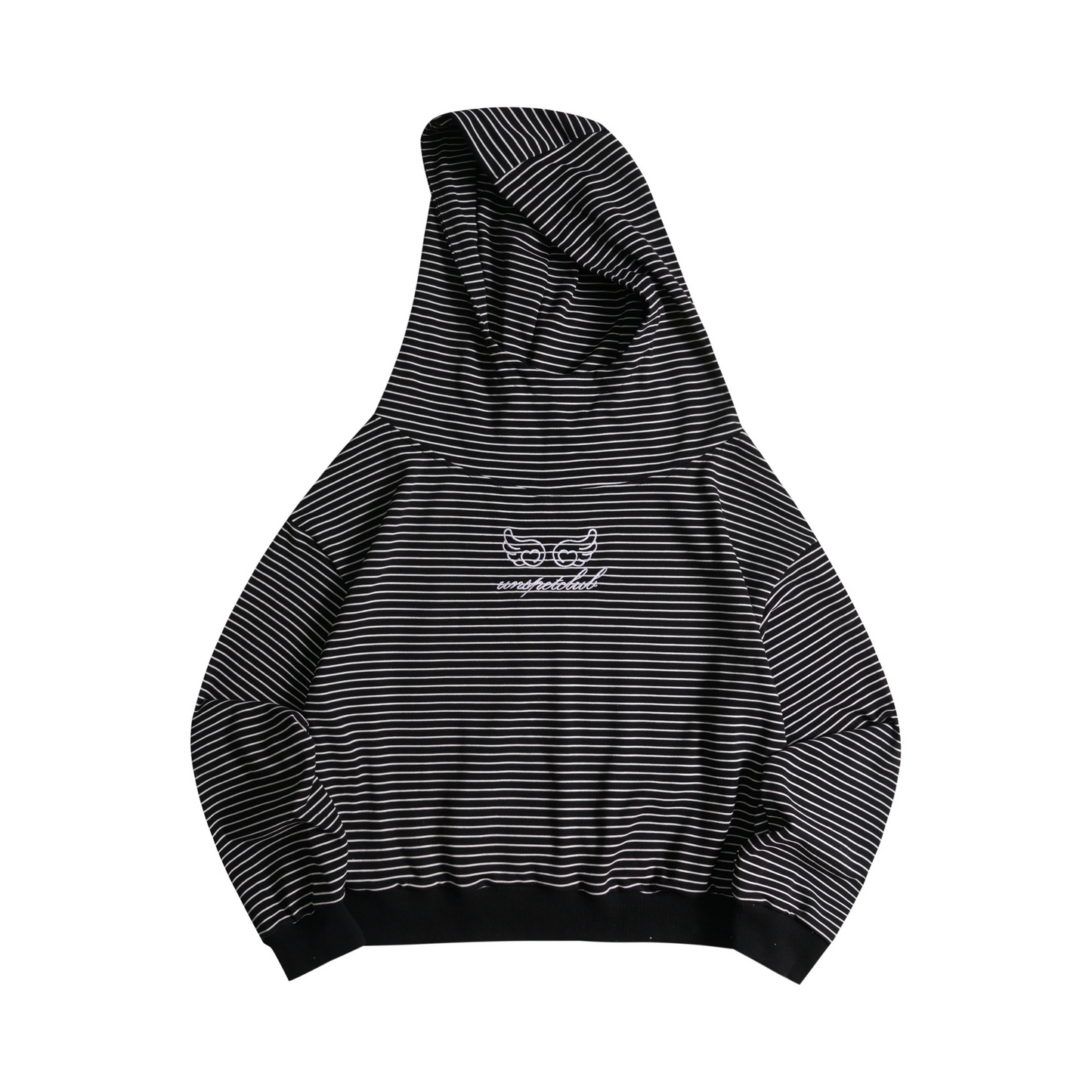 ワンポイントロゴストライプ/ルーズフーディーパーカー/2color/cm0135