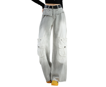 ブリーチカラーカーゴデニム/2color/cm0116