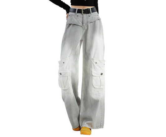 ブリーチカラーカーゴデニム/2color/cm0116