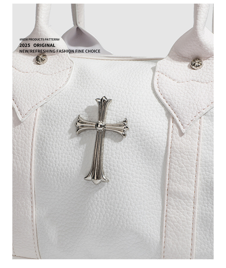 クロスアクセサリー付きスタッズディテールバッグ/cm0113