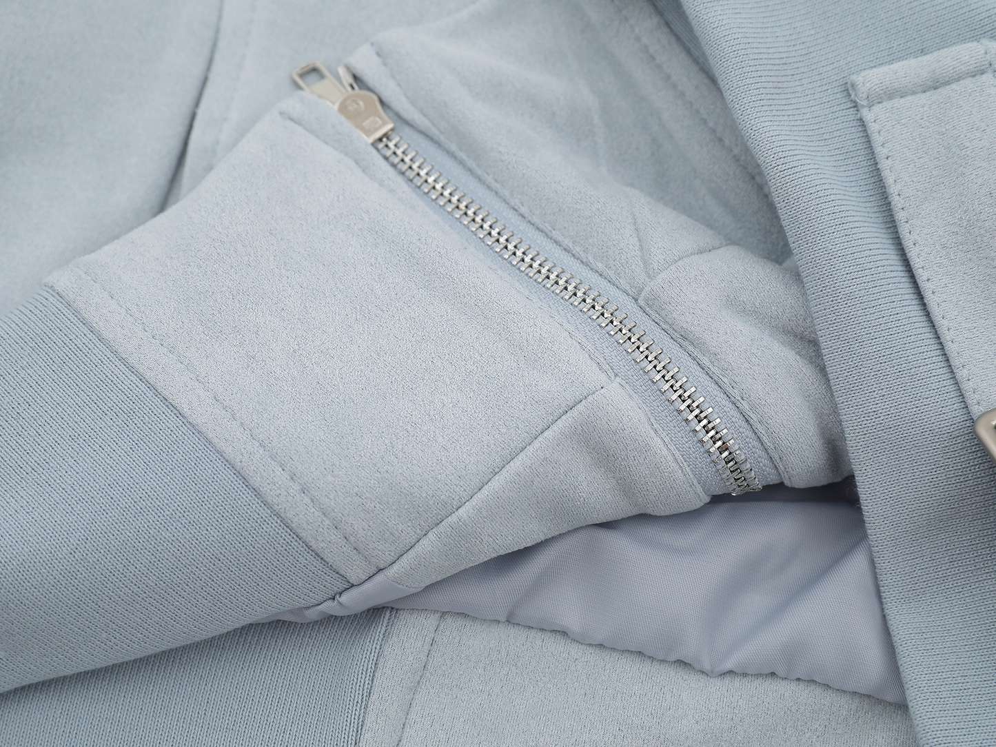 取り外しファー付きポケットデザインジップアップジャケット/2color/cm0043