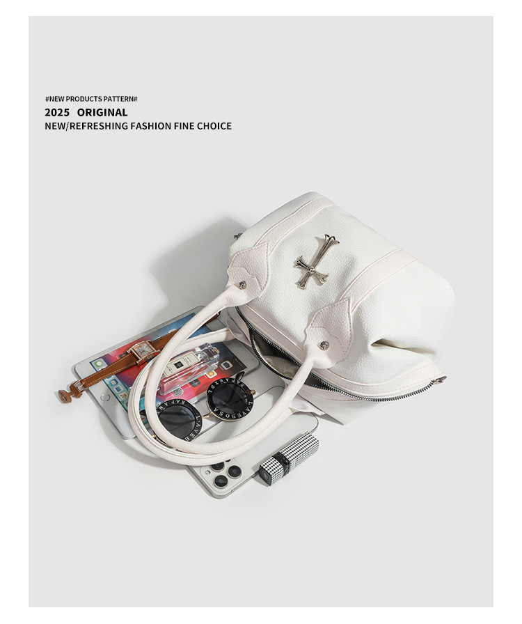 クロスアクセサリー付きスタッズディテールバッグ/cm0113