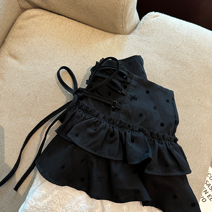 2color/ドットフリルミニスカート/cm0212