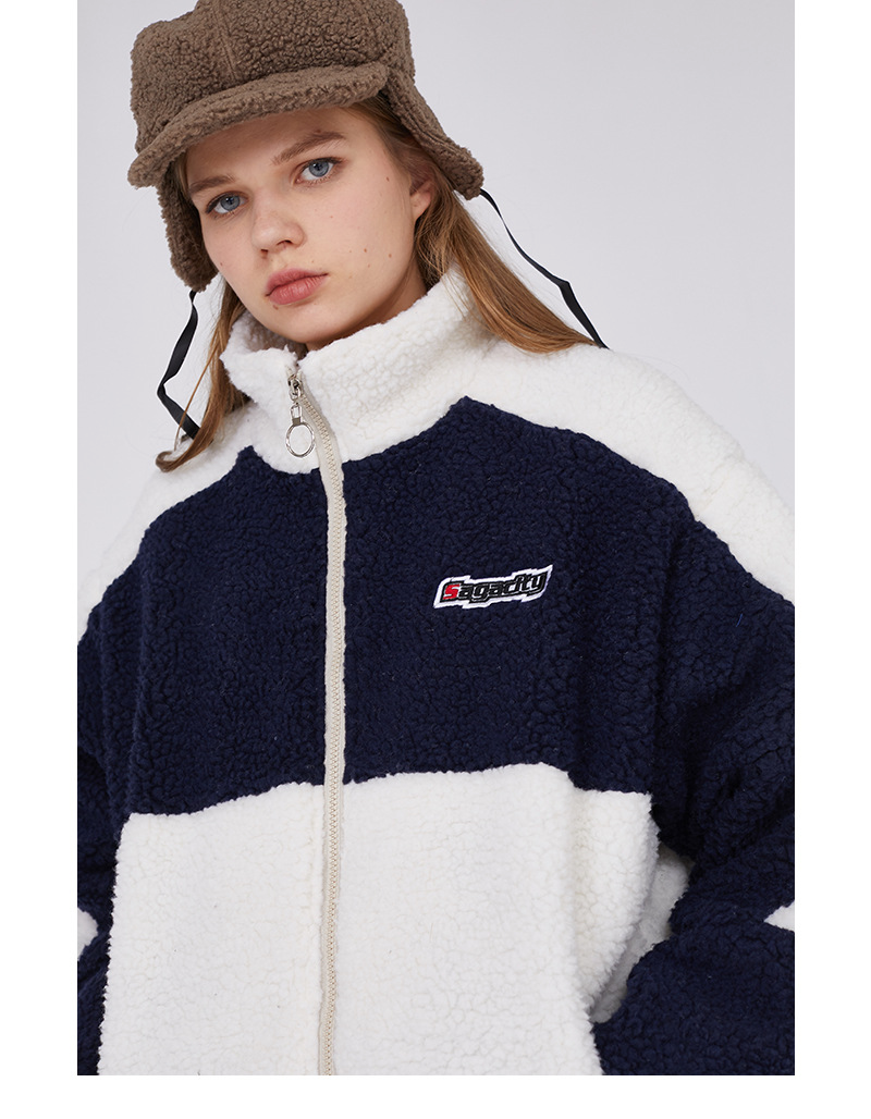 バイカラーワンポイントロゴボアジャケット/2color/cm0122