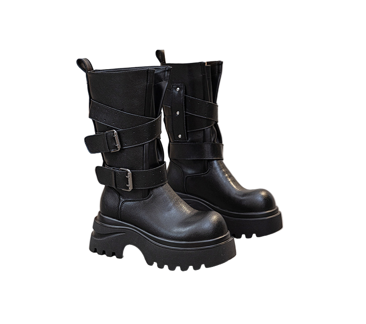 ベルトバックルデザインブーツ/cm0148