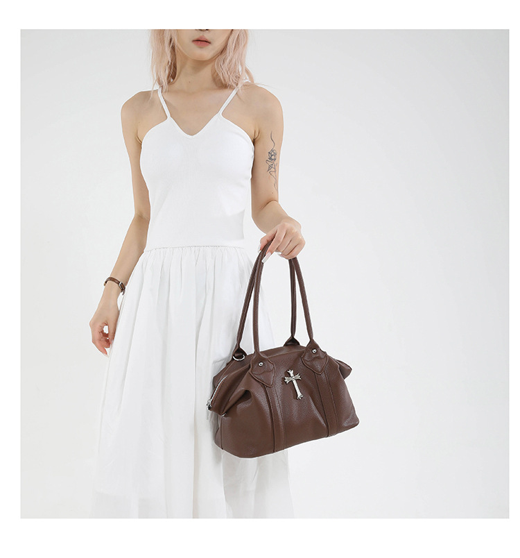 クロスアクセサリー付き2wayショルダーバッグ/6color/cm0110