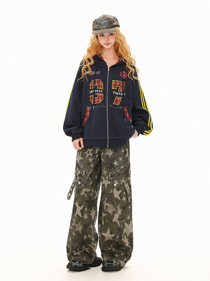 ナンバーロゴラインスウェットパーカー/2color/cm0081