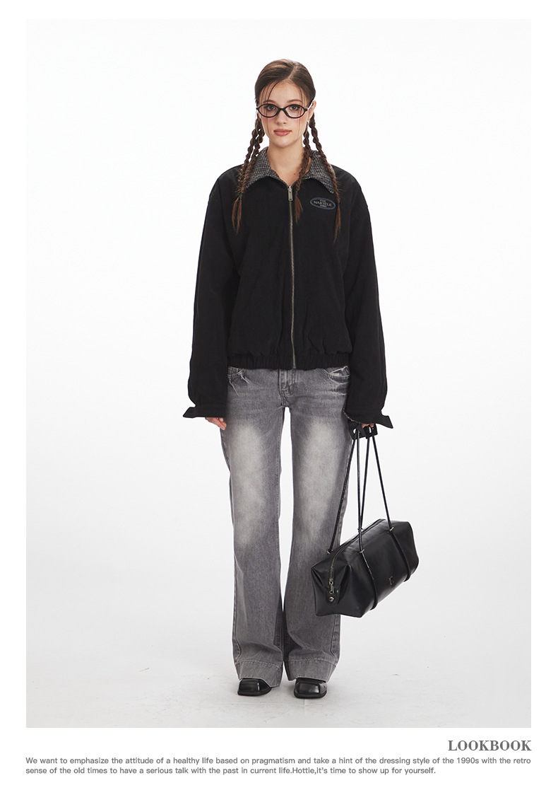 リバーシブル/コントラスト チェック柄 ヴィンテージジャケット/2color/cm0060