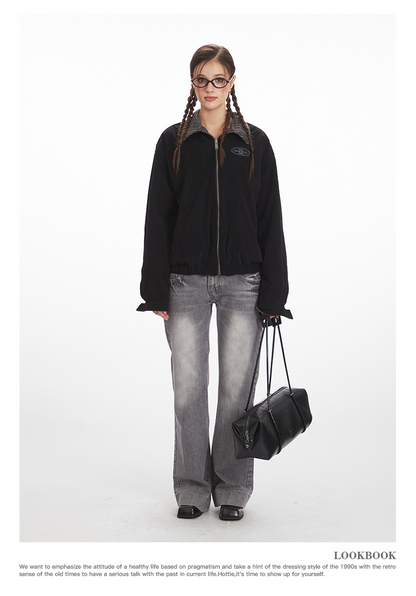 リバーシブル/コントラスト チェック柄 ヴィンテージジャケット/2color/cm0060