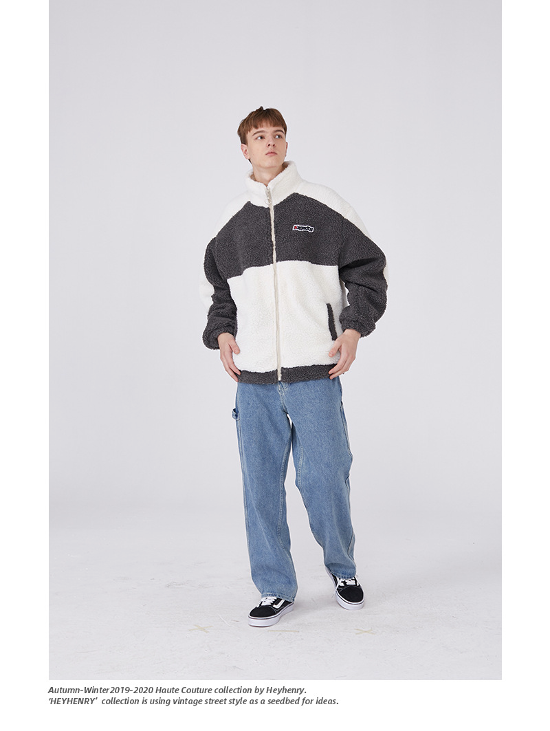 バイカラーワンポイントロゴボアジャケット/2color/cm0122