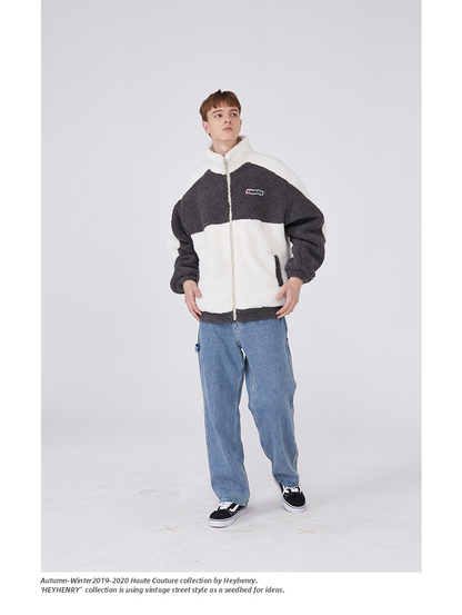 バイカラーワンポイントロゴボアジャケット/2color/cm0122