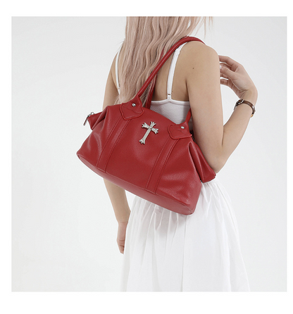 クロスアクセサリー付き2wayショルダーバッグ/6color/cm0110