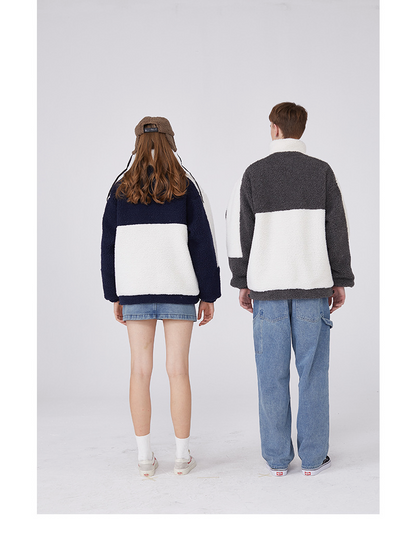 バイカラーワンポイントロゴボアジャケット/2color/cm0122