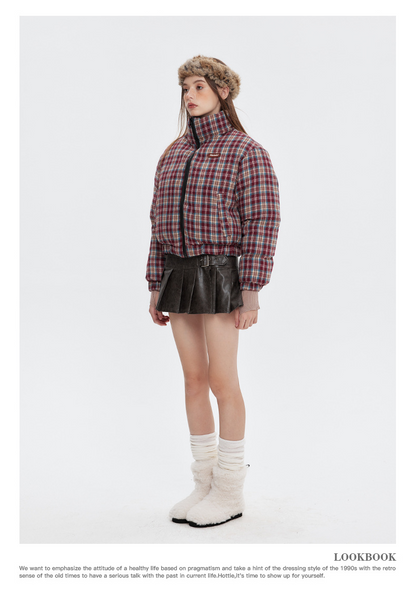 リバーシブルチェックパファージャケット cm0019