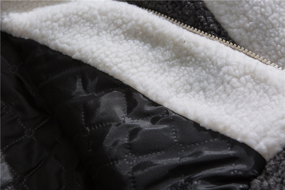 バイカラーワンポイントロゴボアジャケット/2color/cm0122