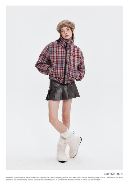 リバーシブルチェックパファージャケット cm0019