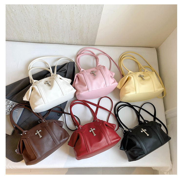 クロスアクセサリー付き2wayショルダーバッグ/6color/cm0110