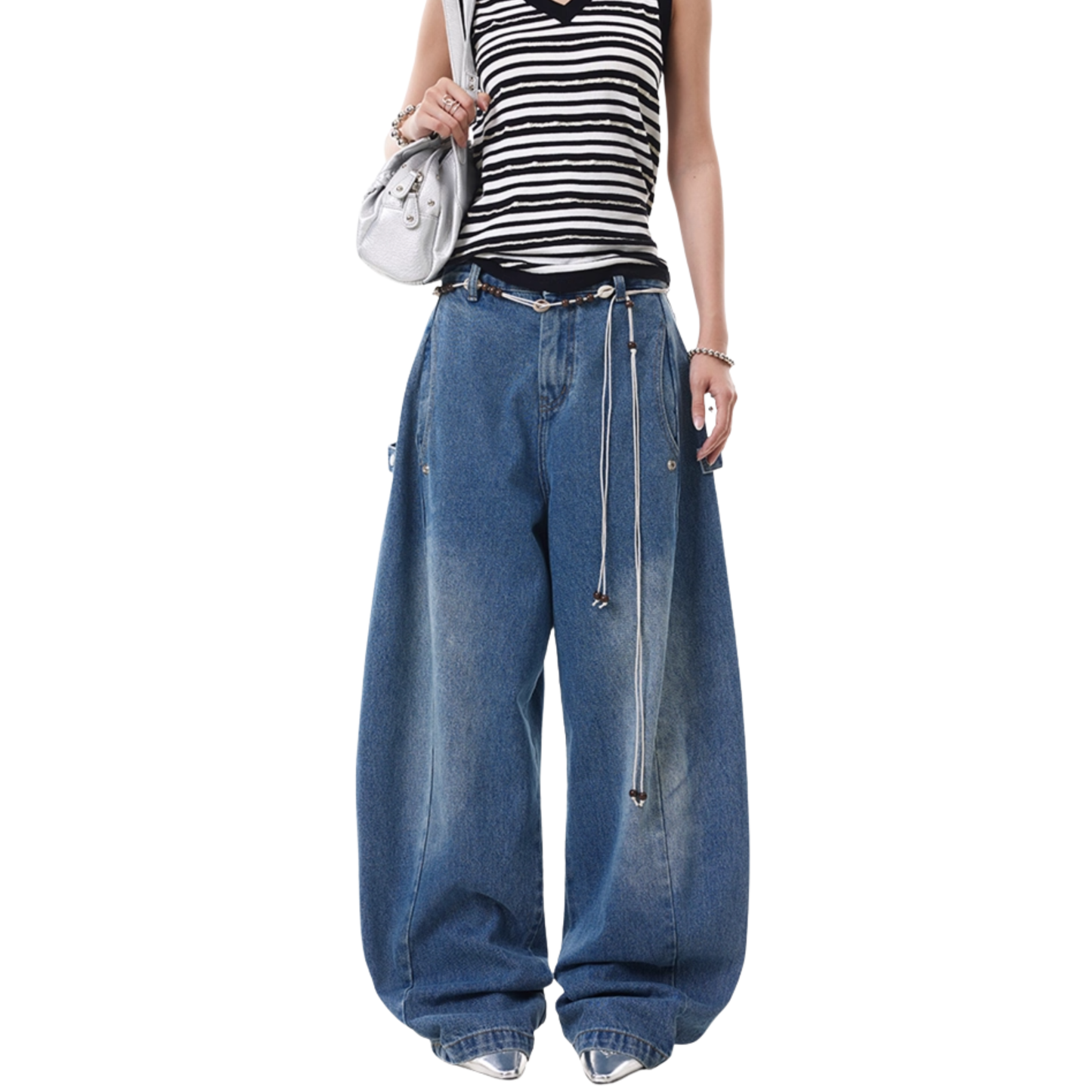 ワイドウォッシュドデニムパンツcm0009