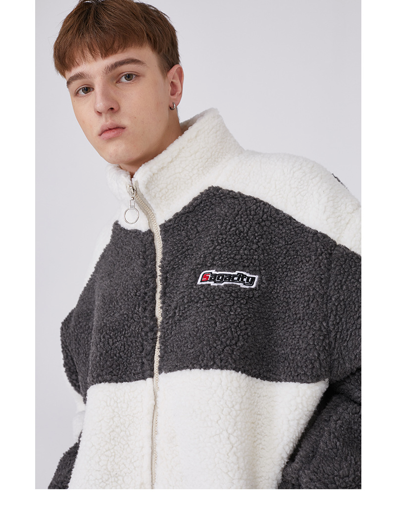 バイカラーワンポイントロゴボアジャケット/2color/cm0122