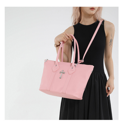 クロスアクセサリー付き2wayショルダーバッグ/6color/cm0110