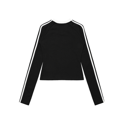 スポーティーナンバープリント長袖Tシャツ/2color/cm0101