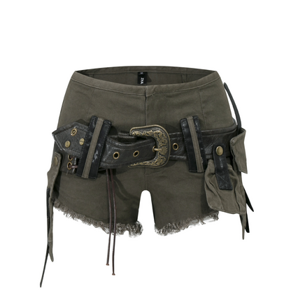 ベルトデザインショートパンツ/4color/cm0137