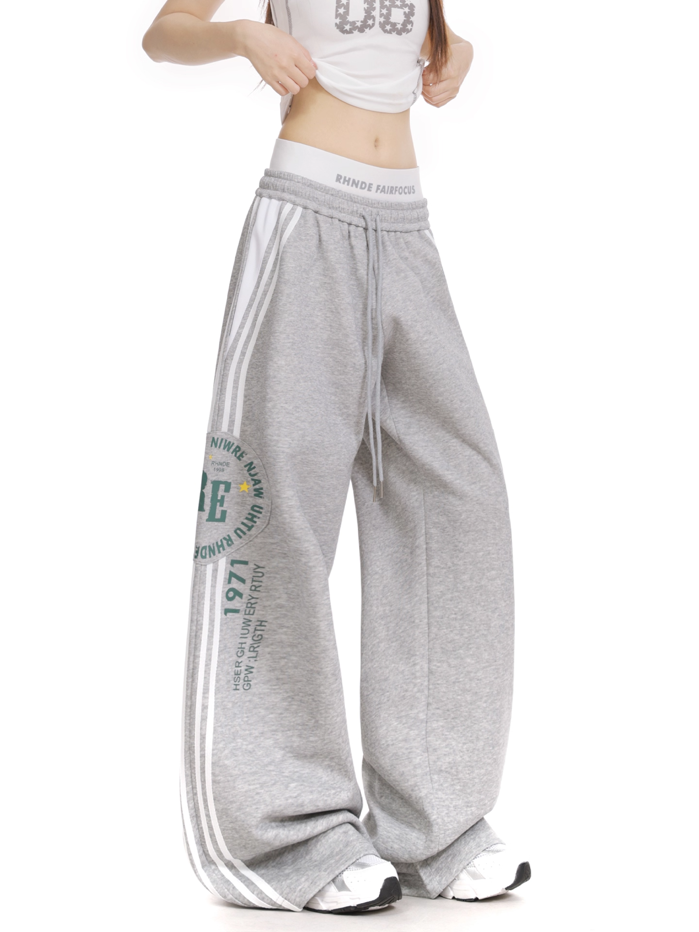 BIGロゴ/ラインワイドパンツ/2color/cm0066