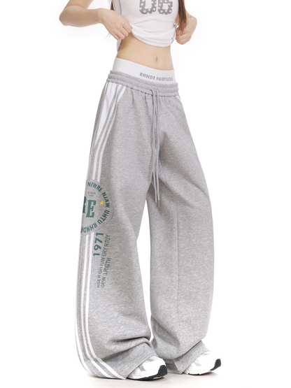 BIGロゴ/ラインワイドパンツ/2color/cm0066