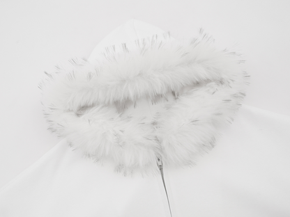 ファー付きイラストプリントパーカー/cm0022