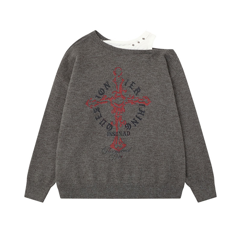 クロスデザインフェイクレイヤーニット/cm0138