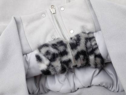 クロスデザインフェイクファーフードジャケットcm0004